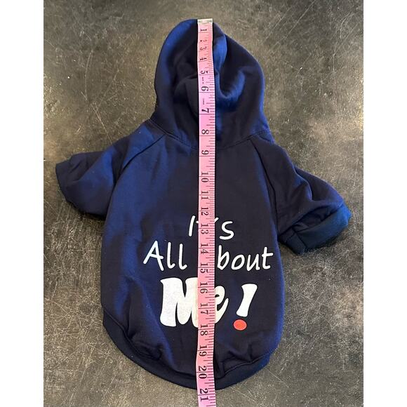 Dog Hoodie It’s All About Me Sweatshirt Size Large For Small Dog or Cat Sweater - Picture 5 of 8